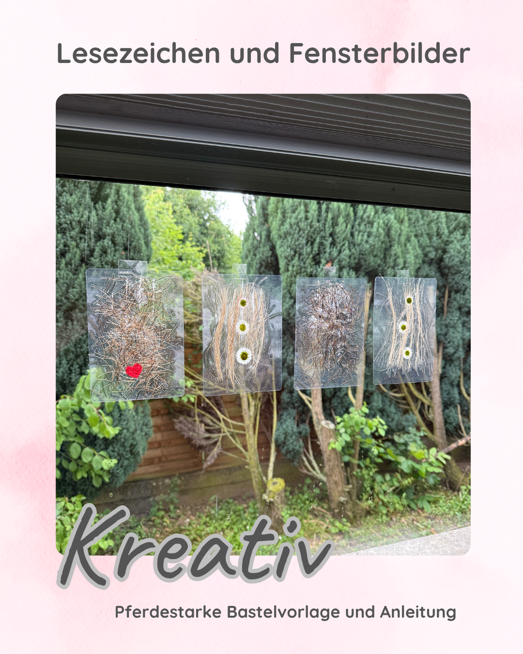 Lesezeichen und Fensterbilder aus Pferdehaar